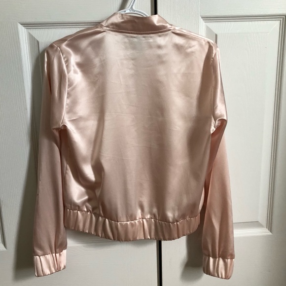 Forever 21 Rose Satin Bomber Jacket - Picture 3 of 8